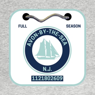 Avon By The Sea New Jersey Beach Badge T-Shirt